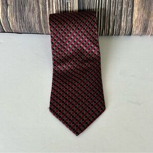 Harve Benard Red and Black Patterned Tie